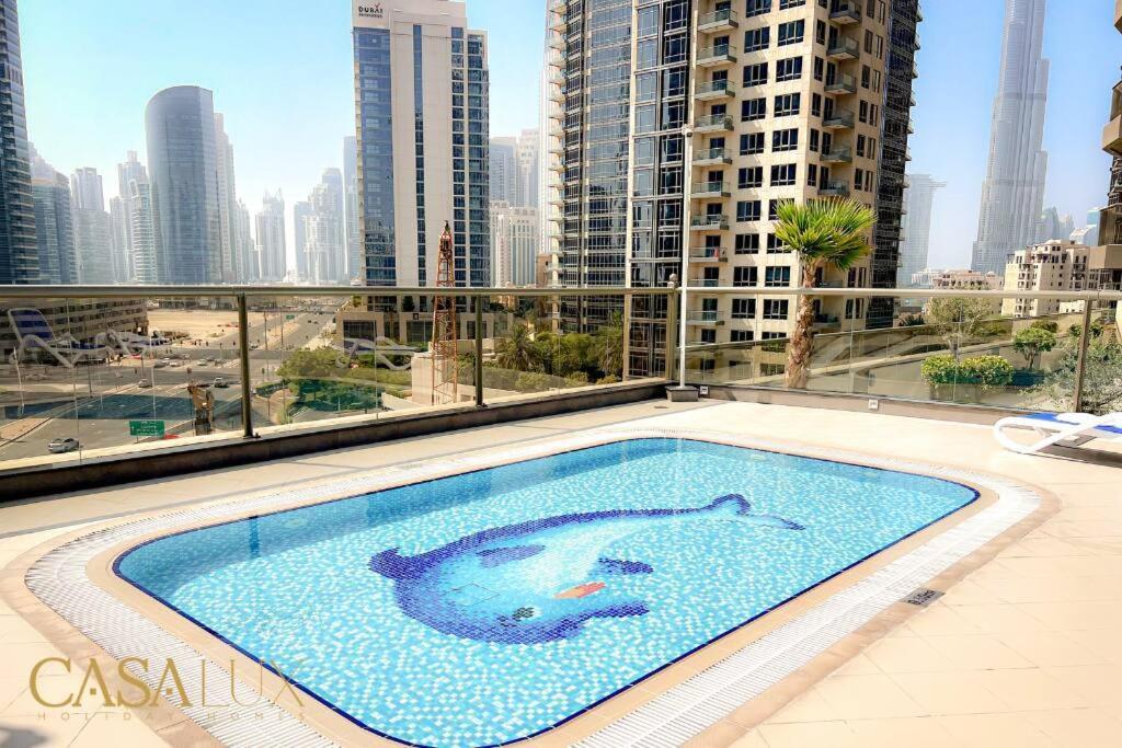 Lovely Big Studio W/ Burj Khalifa View In Downtown Dubai Luaran gambar